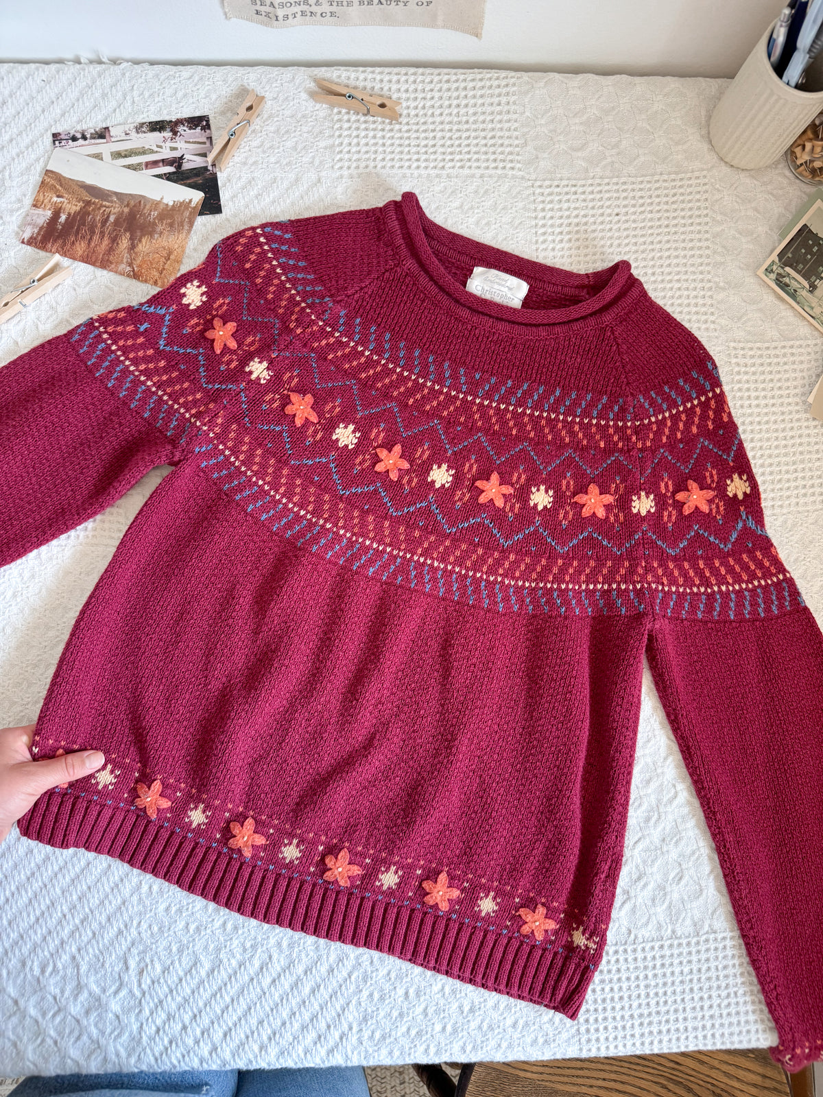 The Cherry Floral Sweater (S)