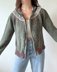 The Olive Heirloom Fair Isle Cardigan (M)