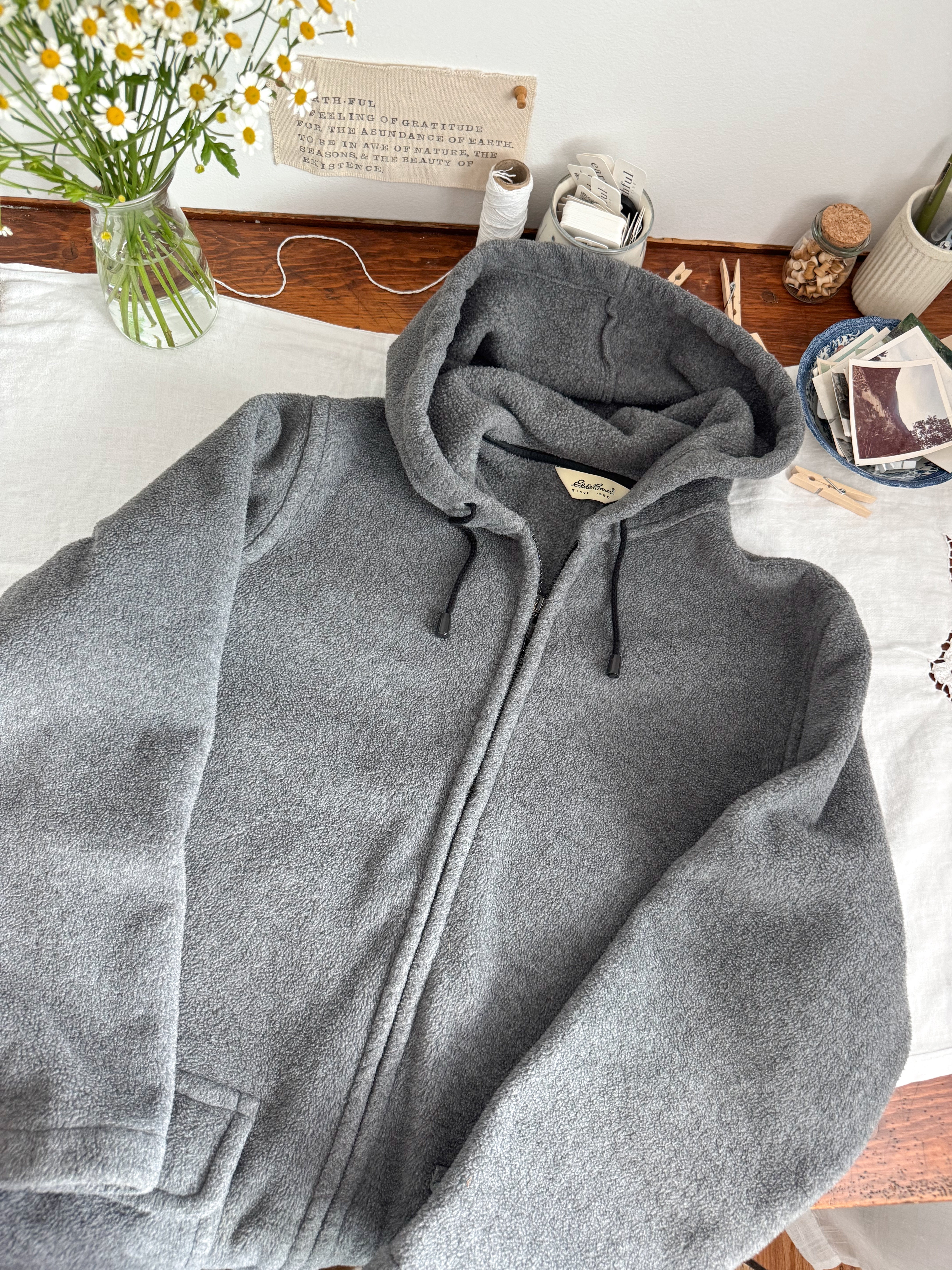 The Cozy Charcoal Zip Up Fleece (MT)