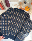 The Navy Squares Sweater (L)