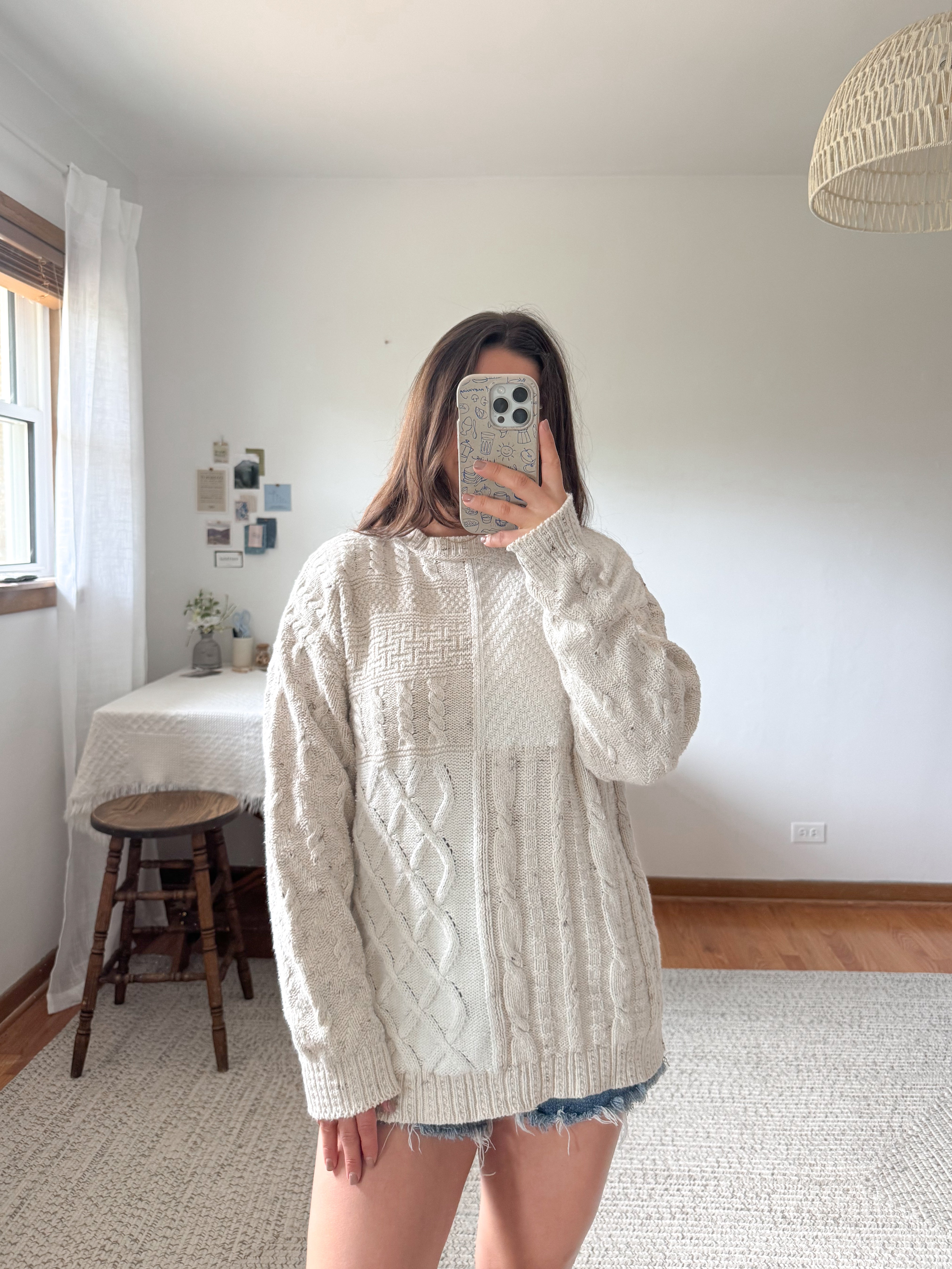 The Multi Texture Creamy Sweater (L)