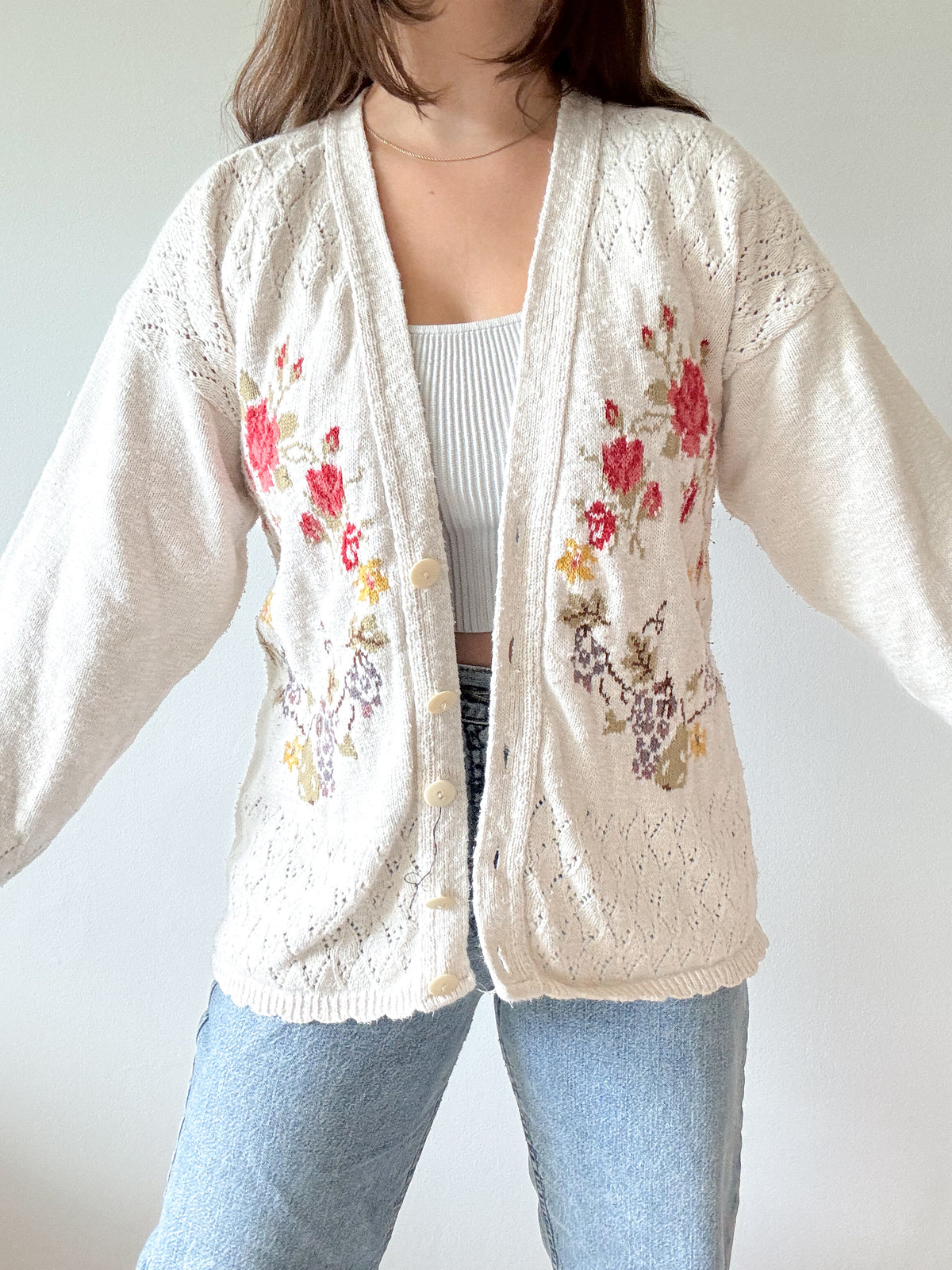 The Pear Foliage Cardigan (M)