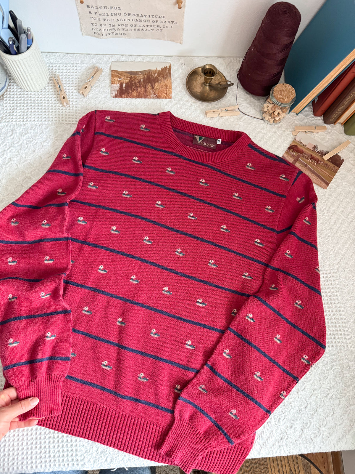 The Red Mallard Duck Sweater (M)