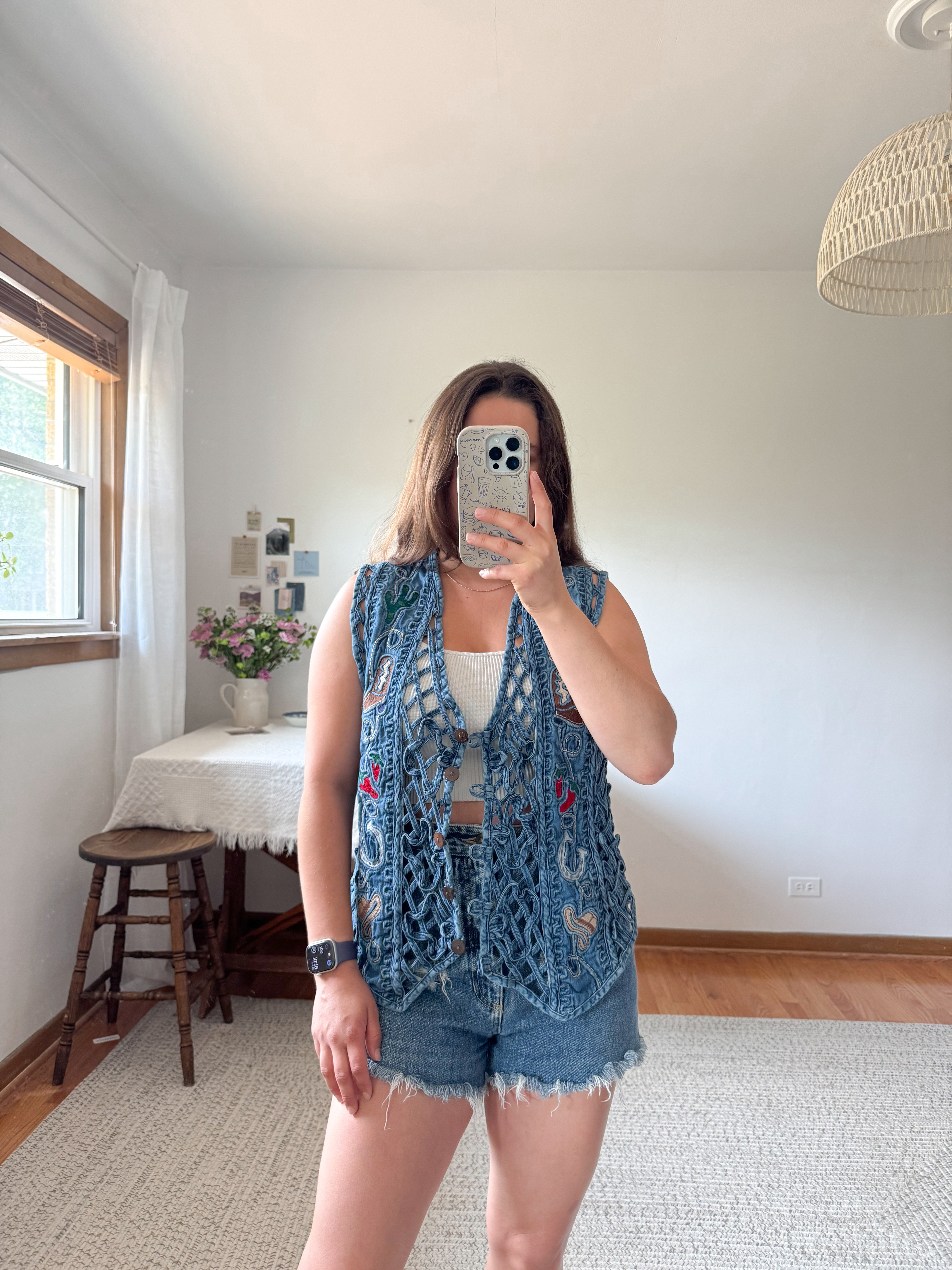The Western Denim Vest (L)