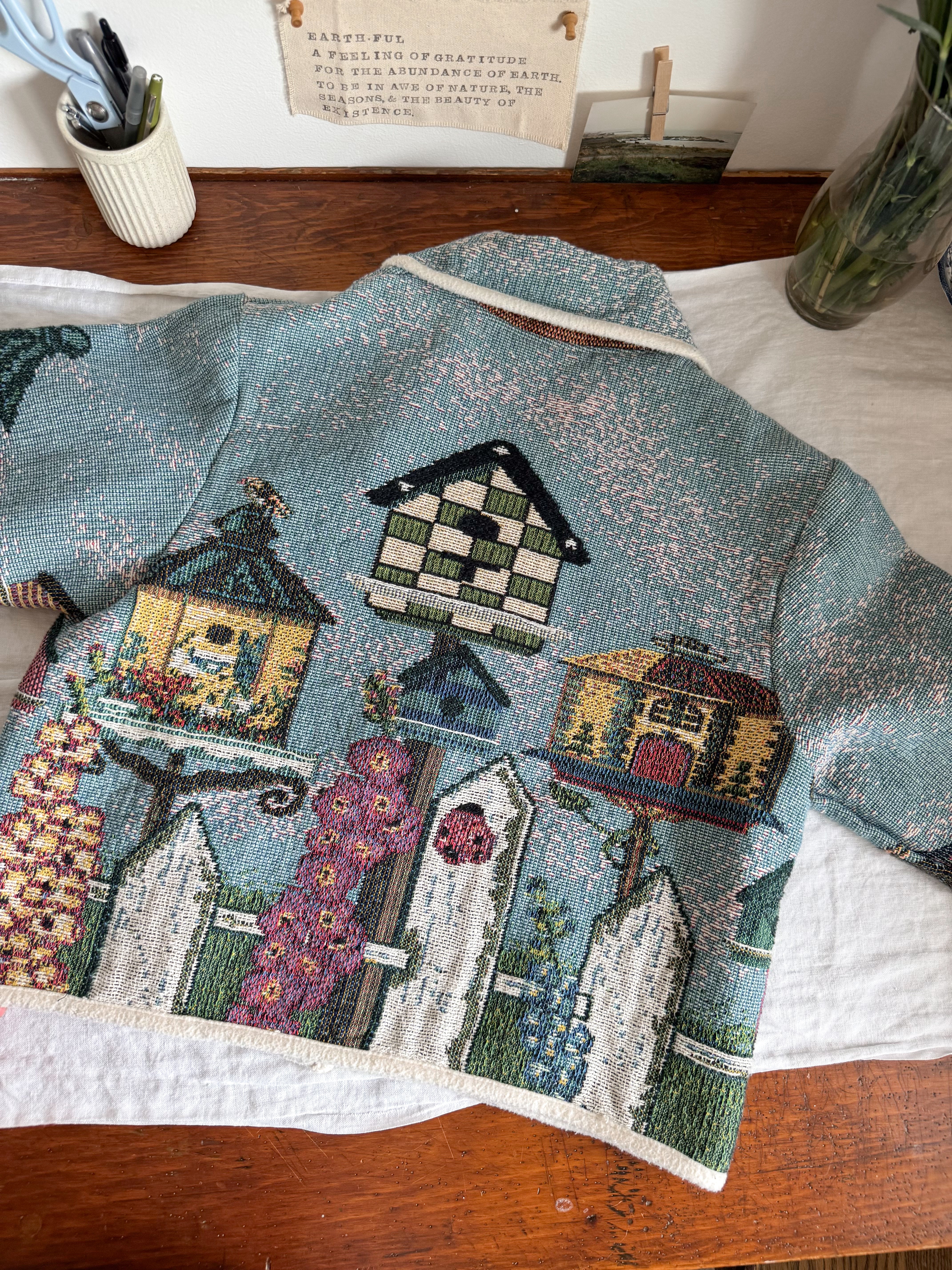 The Birdhouse Tapestry Cardigan (M)