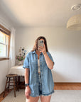 The Denim Snap Button Up (M)