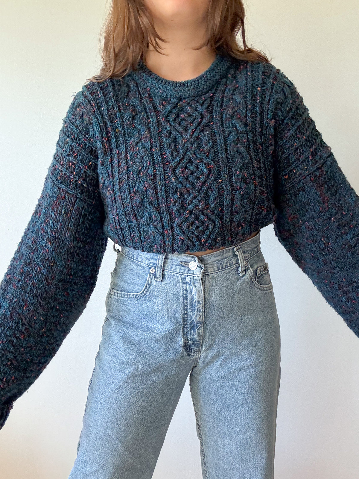 The Teal Speckle Sweater (XL)