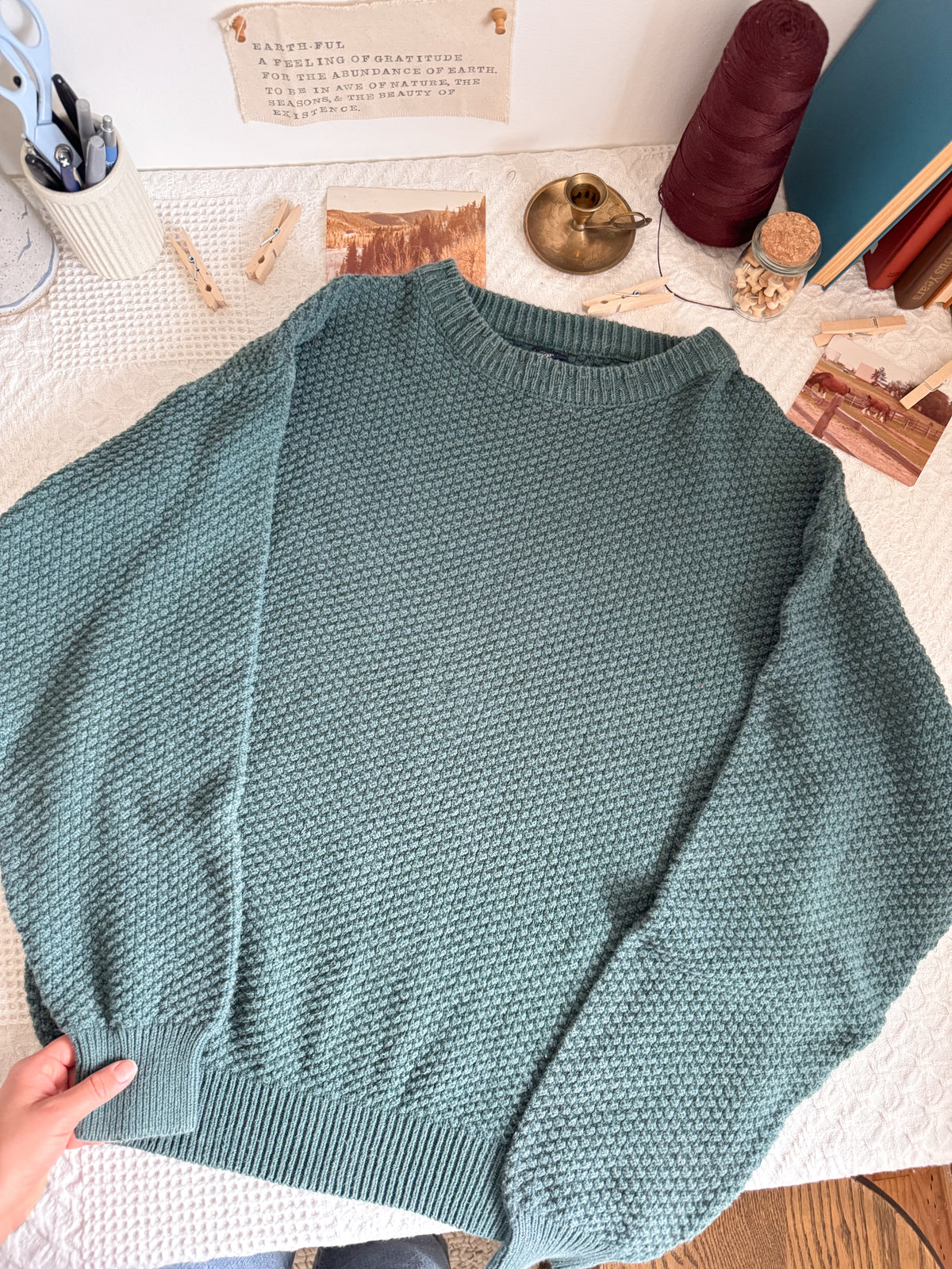 The Jade Textured Sweater (L)
