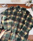 The Campfire Plaid Sherpa Button Up (M)