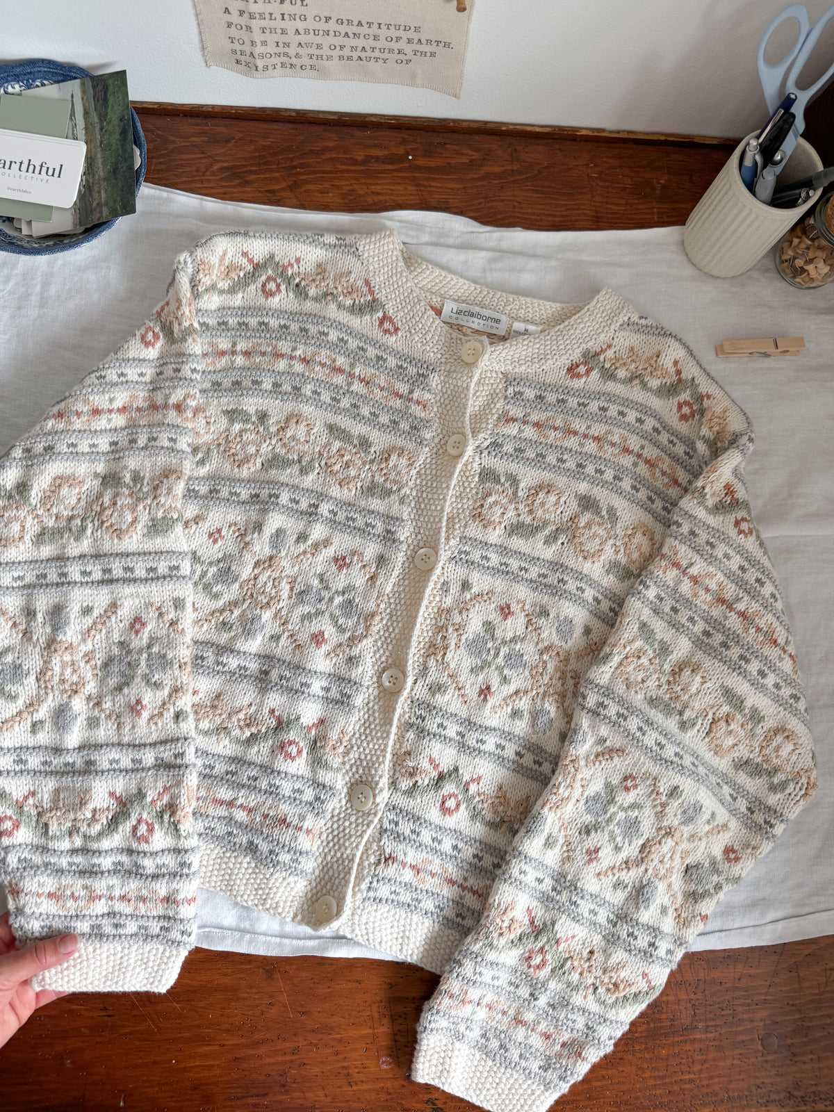 The Pastel Pattern Cardigan (M)