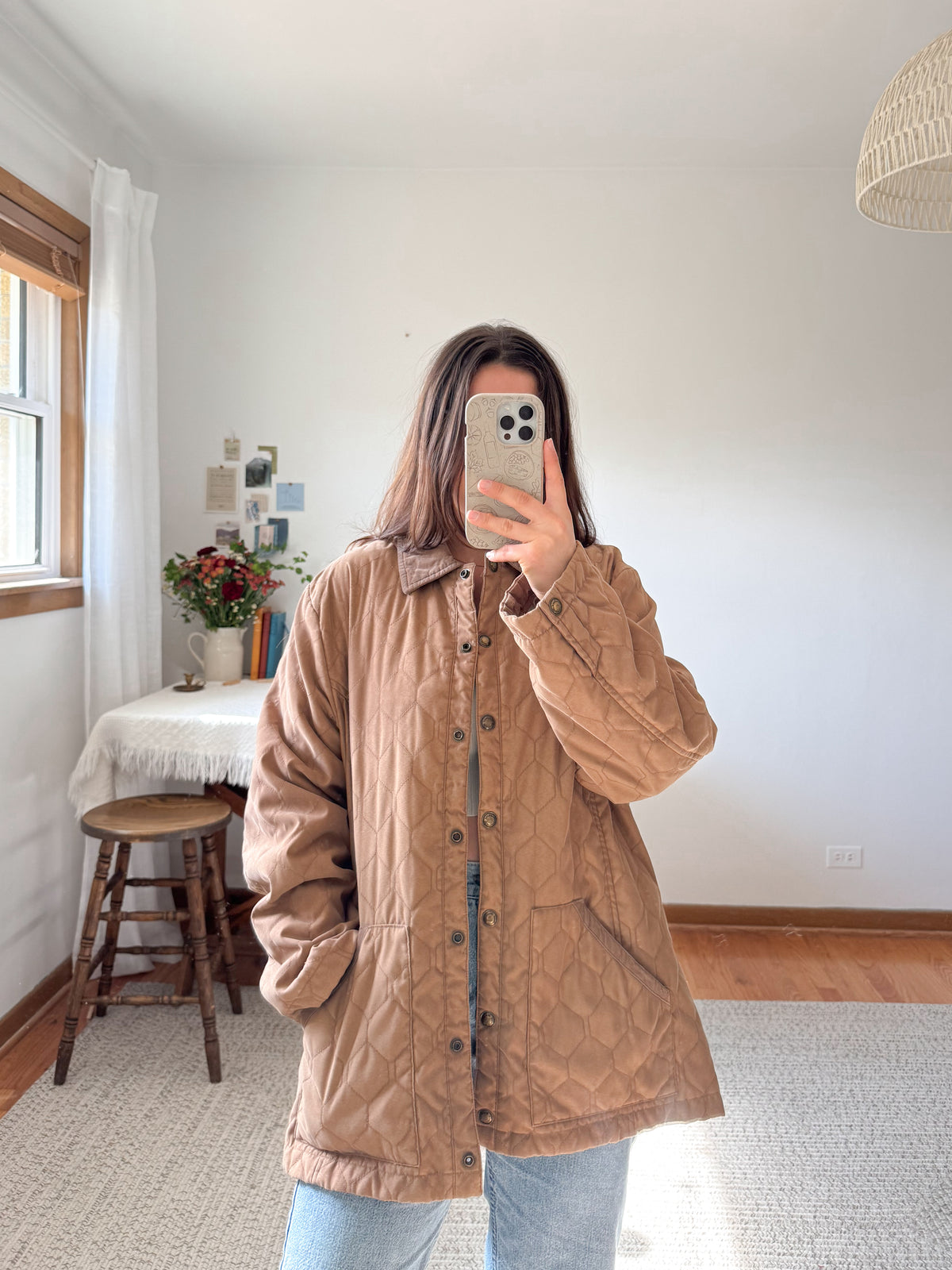 The Quilted Latte Jacket (L)
