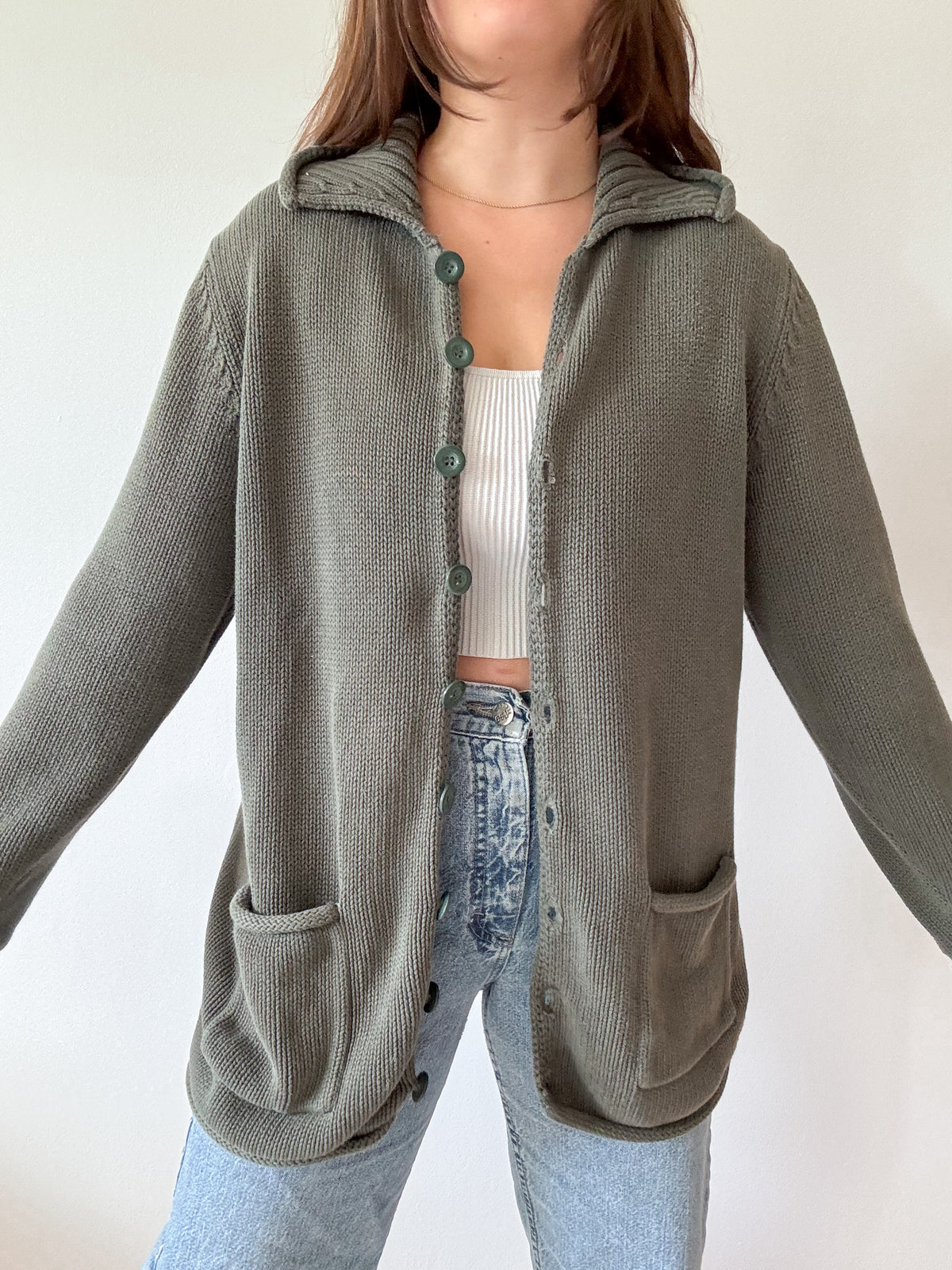 The Cozy Moss Cardigan (L)