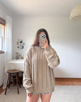 The Beige Diamond Sweater (XL)