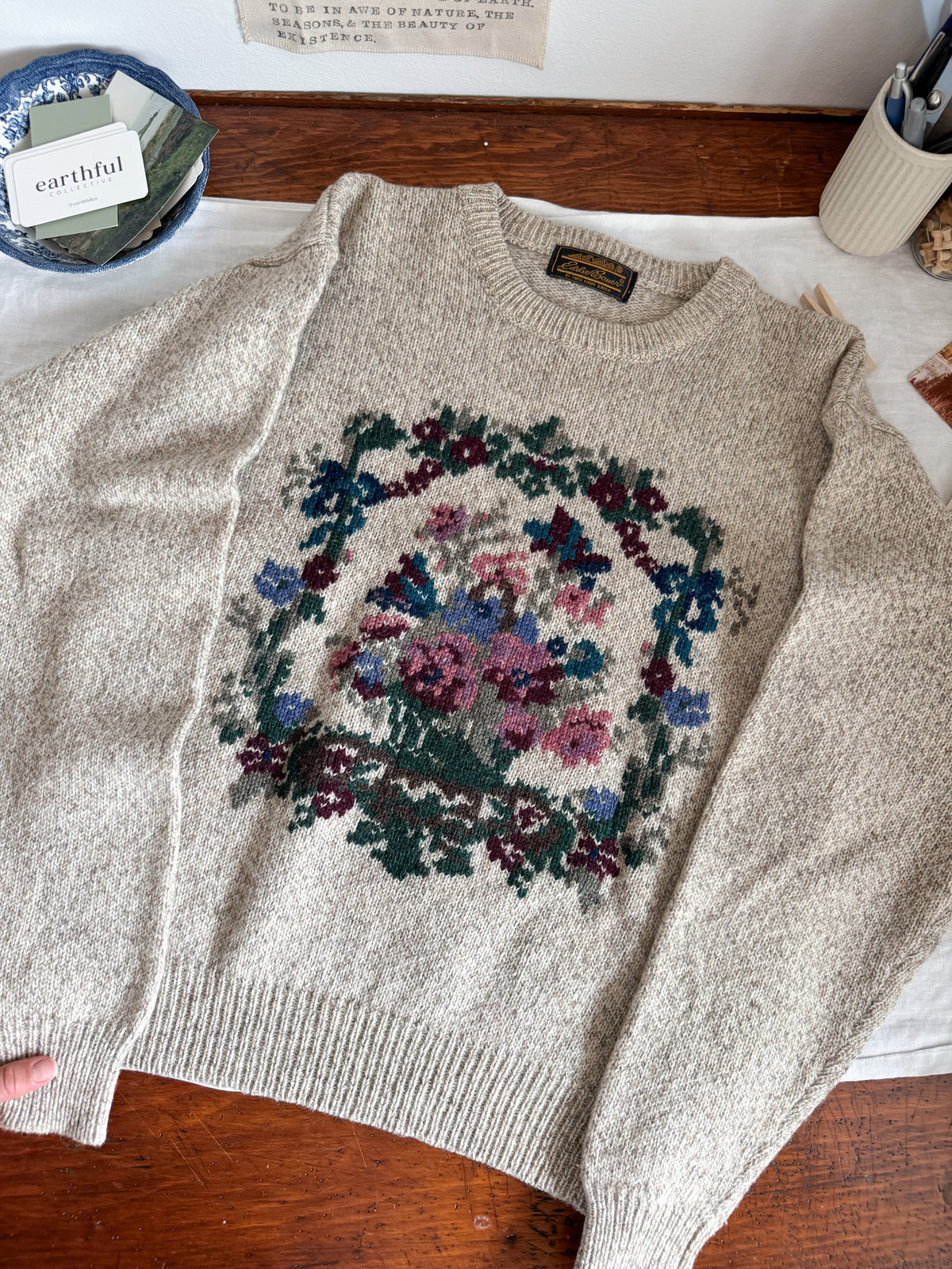 The Still Life Flower Sweater (M)