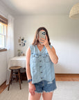 The Light Wash Denim Vest (XL)