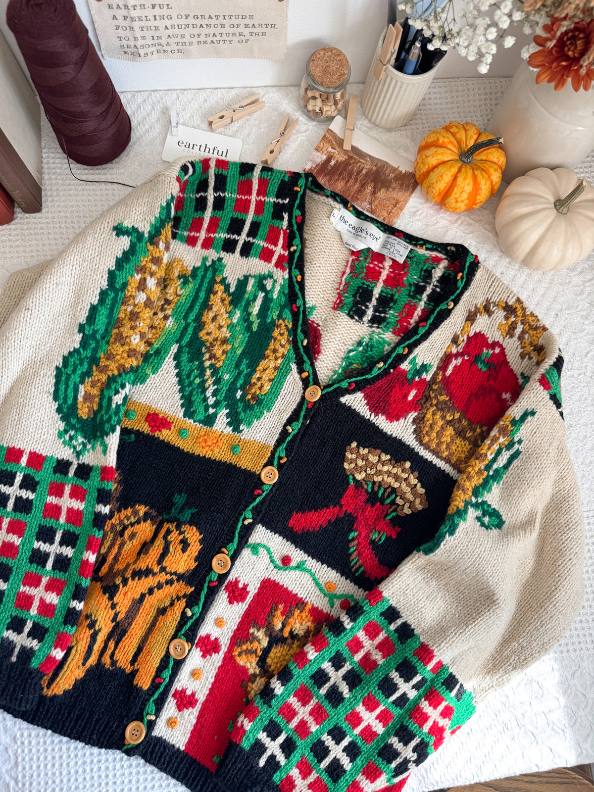 The Fall Harvest Cardigan (L)