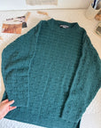 The Forest Green Textured Sweater (M)