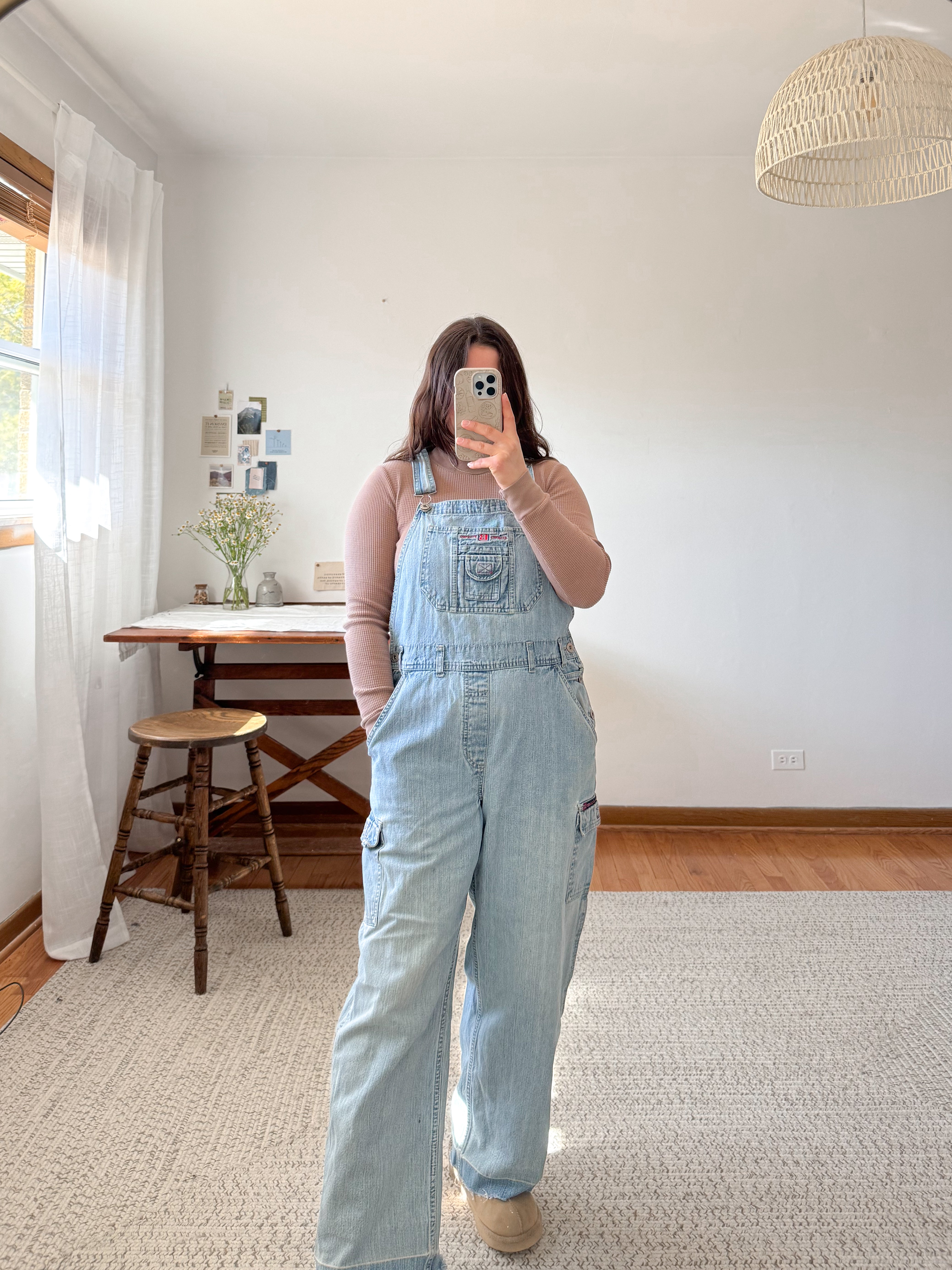 The Light Wash Carpenter Overalls (L)
