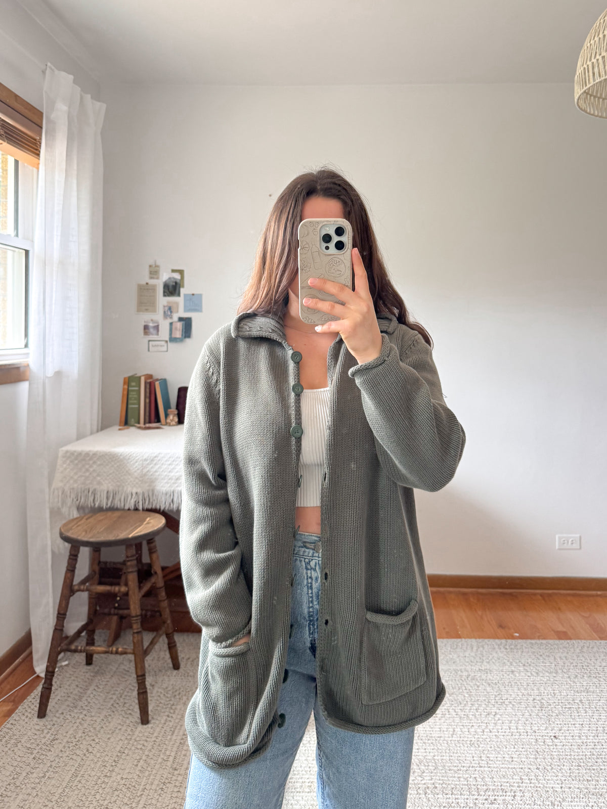 The Cozy Moss Cardigan (L)