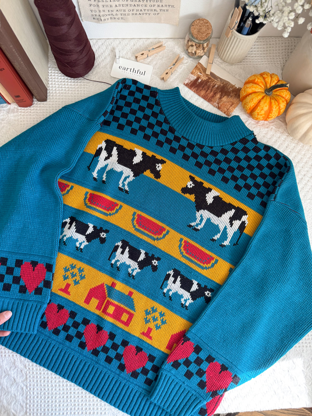 The Watermelon Cow Sweater (L)