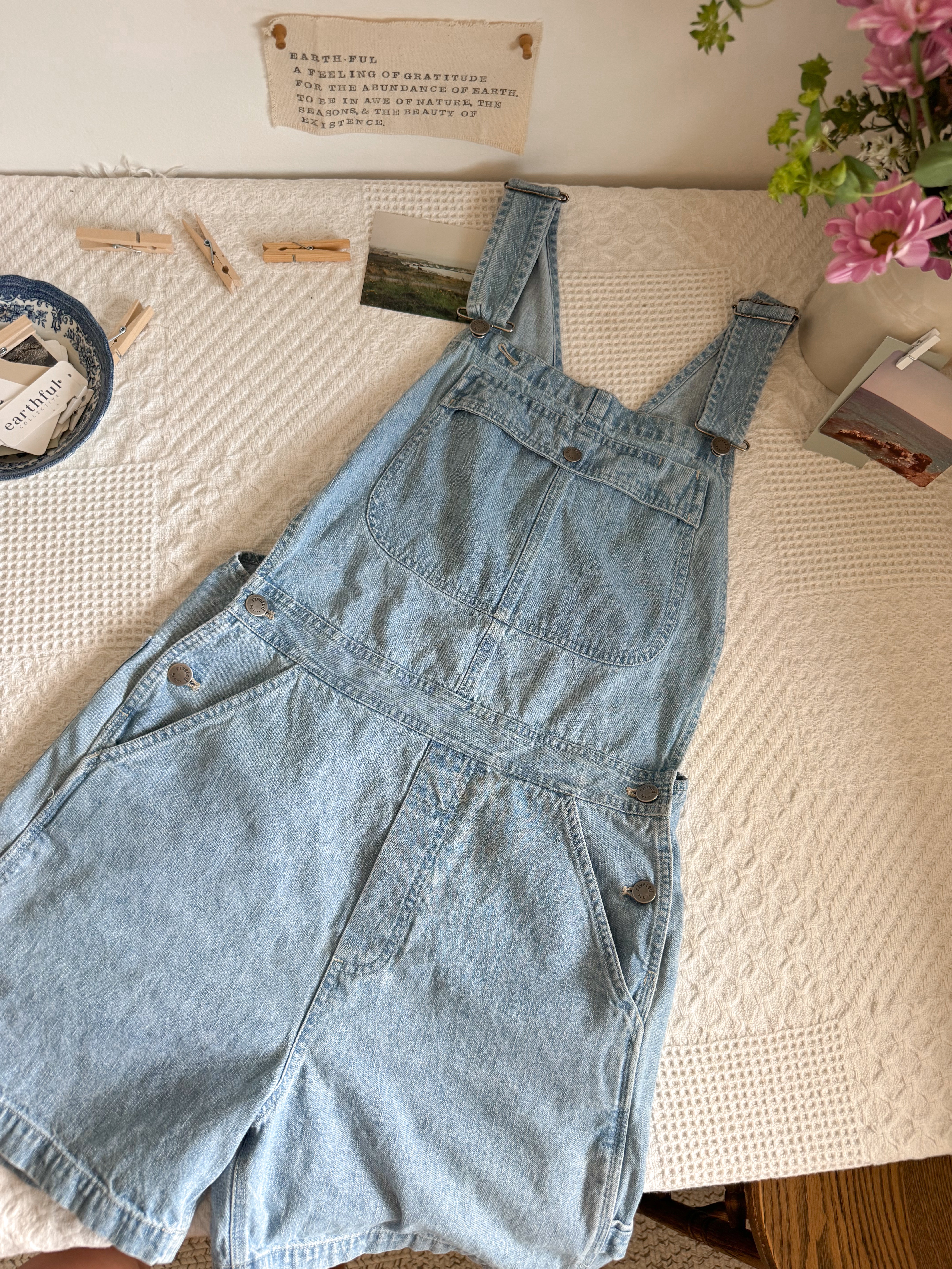 The Riveted Lightwash Shortalls (S)
