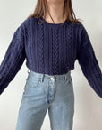 The Blueberry Cable Knit Sweater (M)