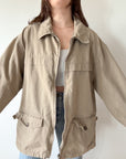 The Khaki Zip Up Light Jacket (XL)
