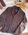 The Brown Speckle Cable Cardigan (XL)