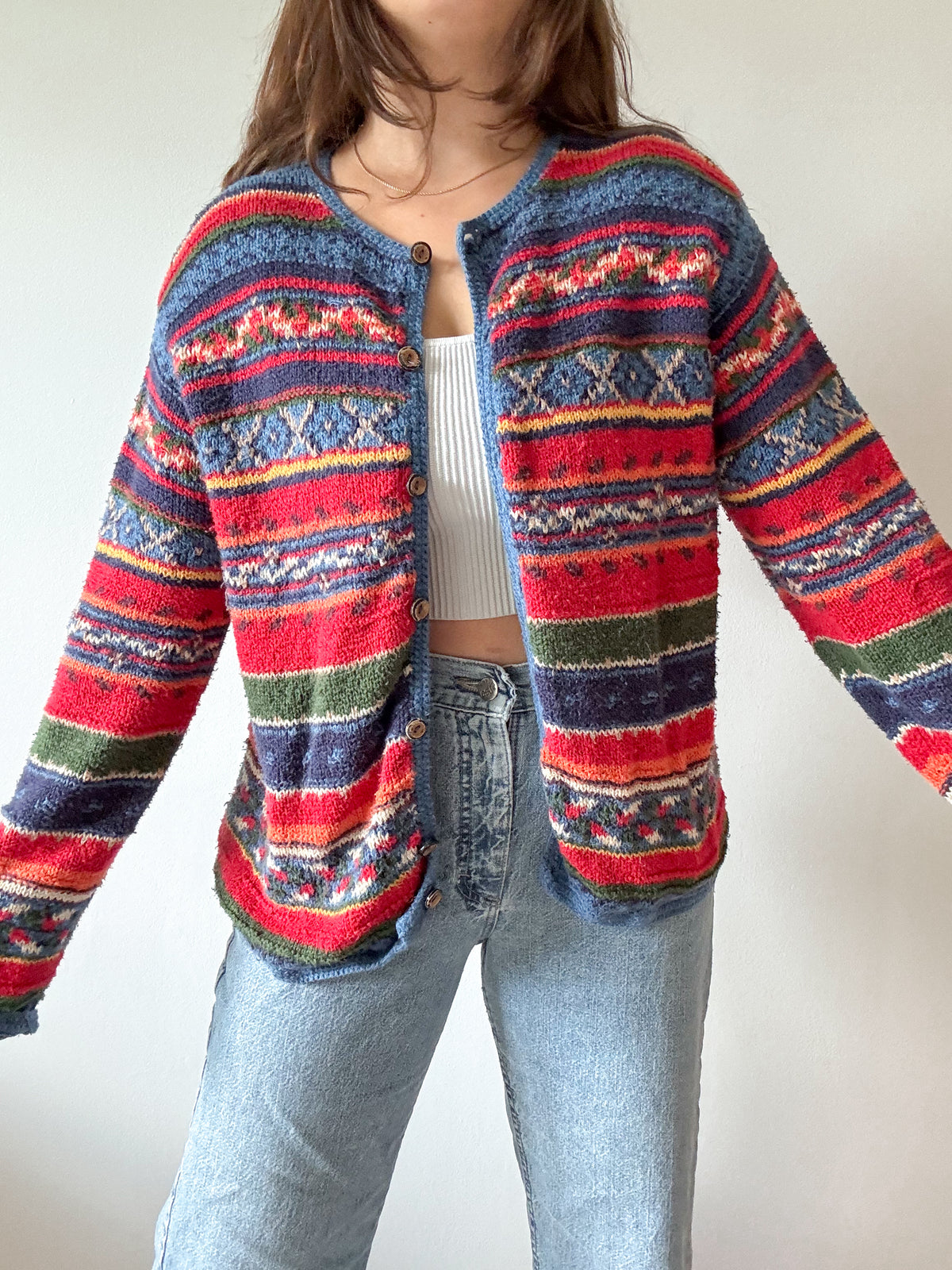 The Color Splash Nordic Cardigan (L)