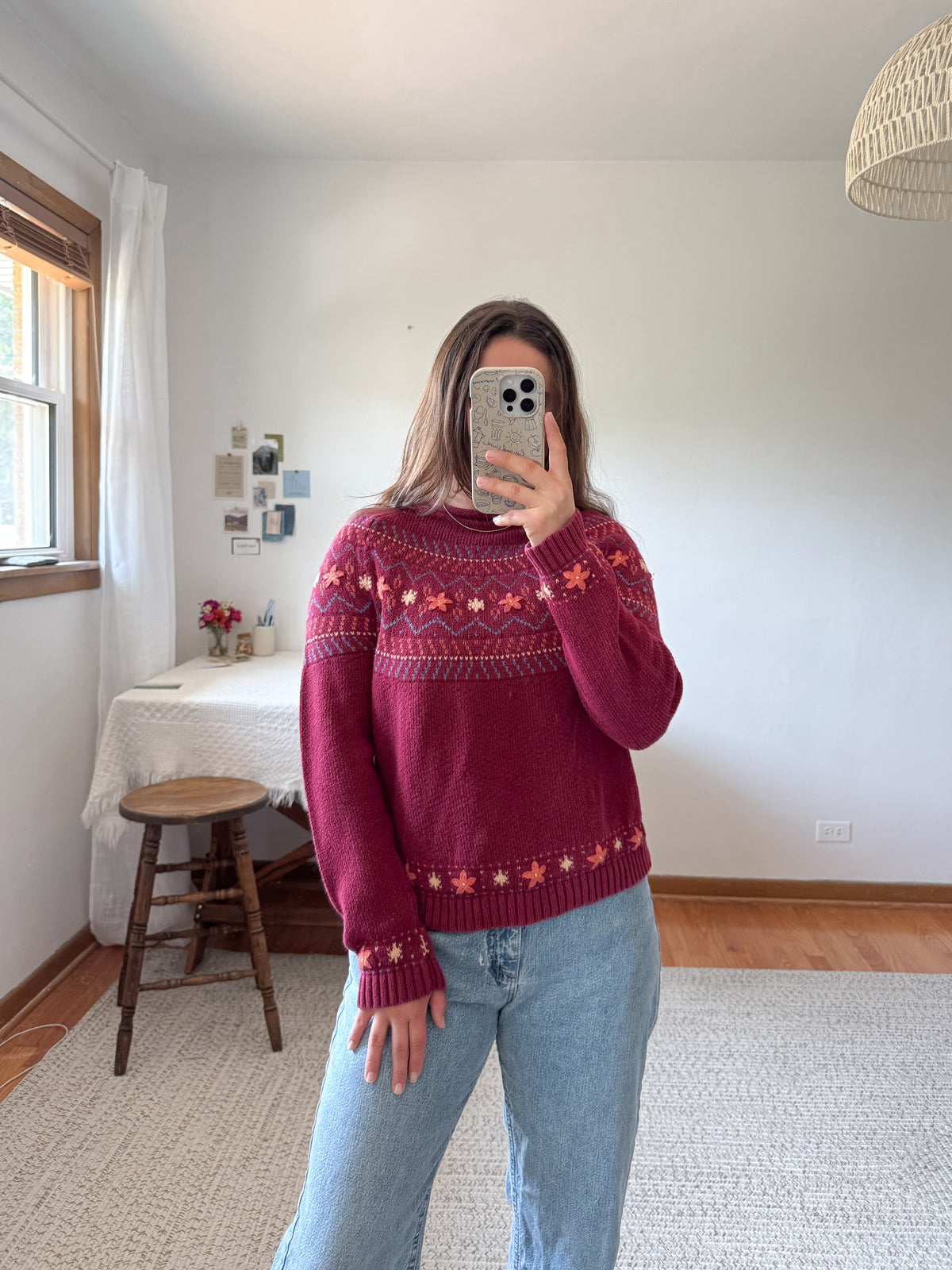 The Cherry Floral Sweater (S)