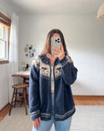 The Fair Isle Moose Cardigan (XL)