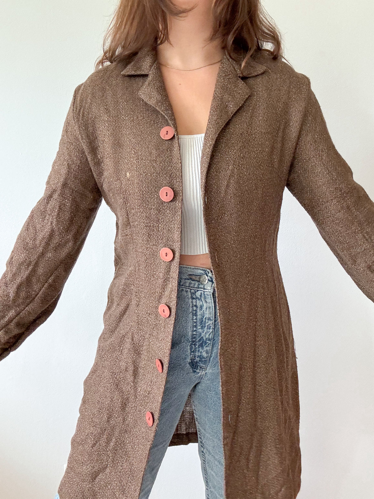 The Coffee Roast Long Cardigan / Dress (S)