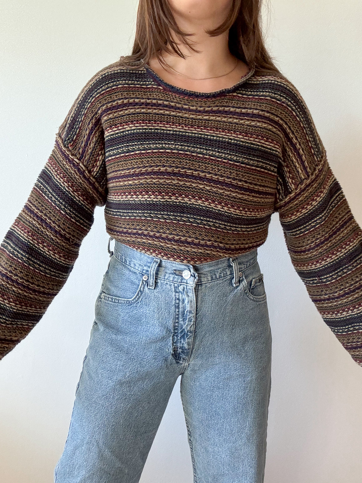 The Granola Striped Sweater (L)