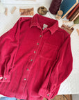 The Apple Red Corduroy Shacket (M)