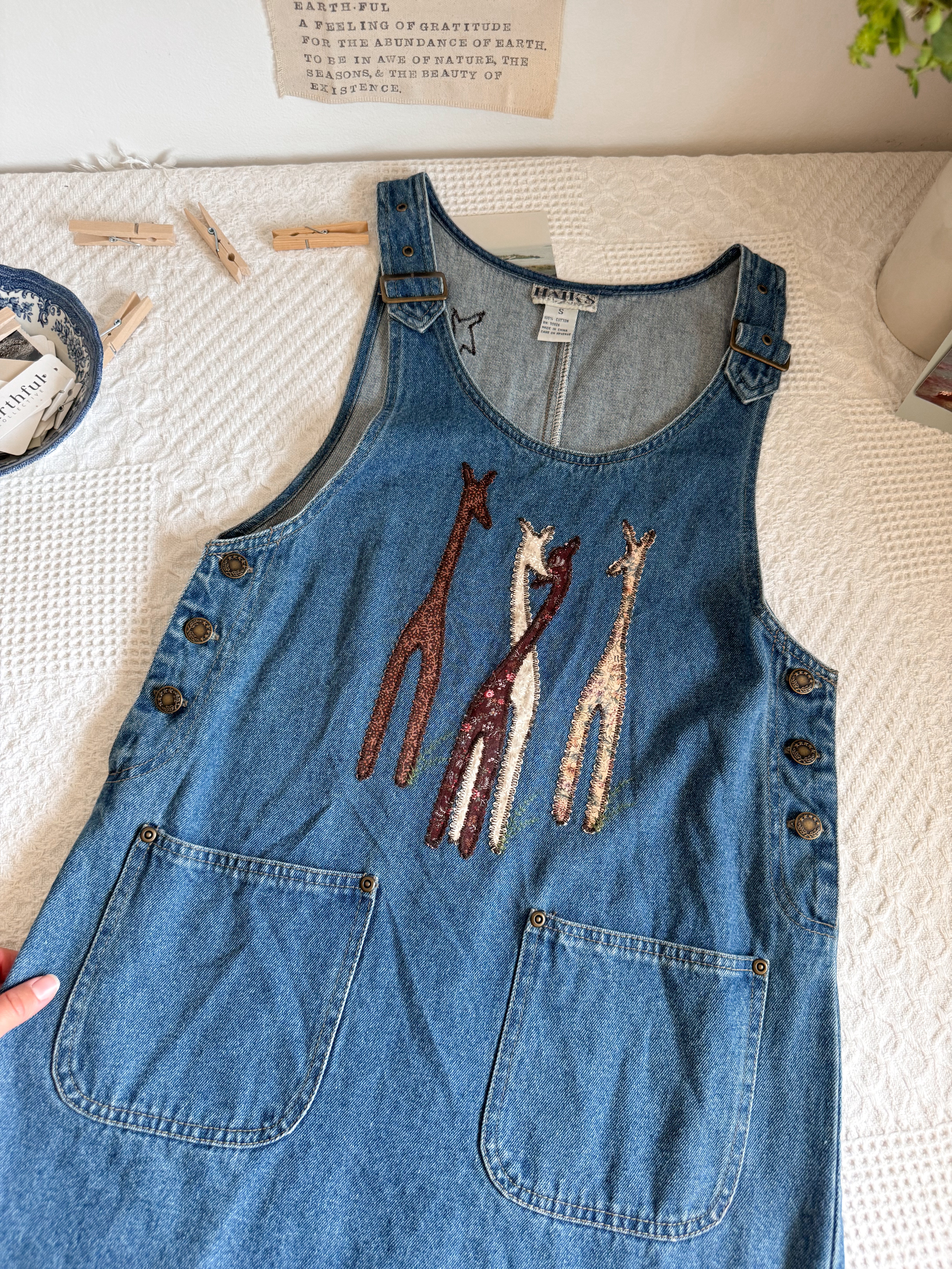 The Giraffe Patch Overall Dress (S)