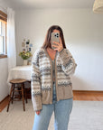 The Fair Isle Zip Up Cardigan (XL)