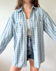 The Denim Flannel Button Up (L)