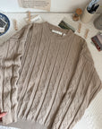 The Beige Diamond Sweater (XL)