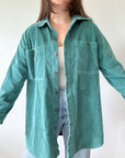 The Teal Corduroy Button Up (L)