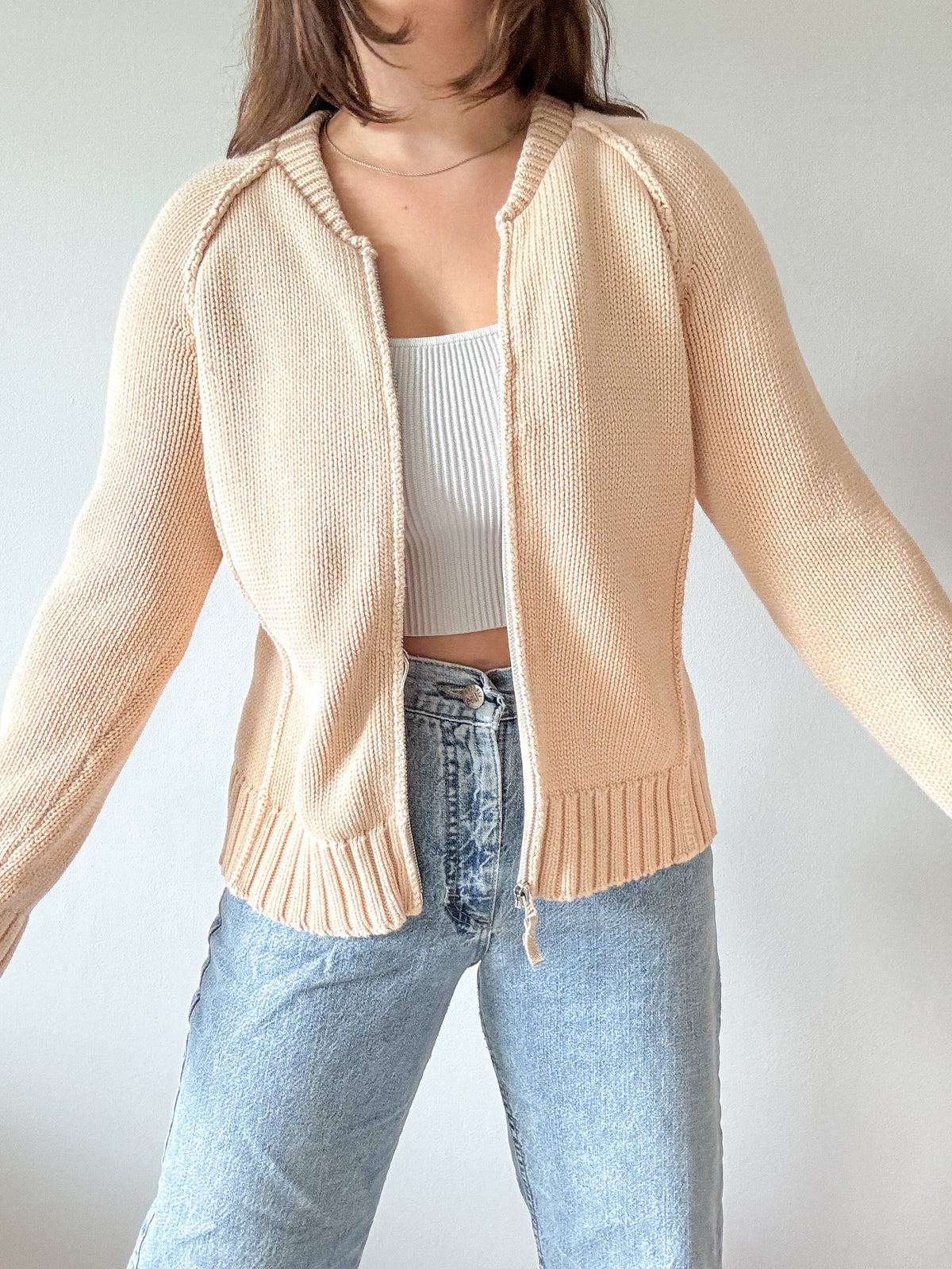 The Beige-y Yellow Cardigan (M)