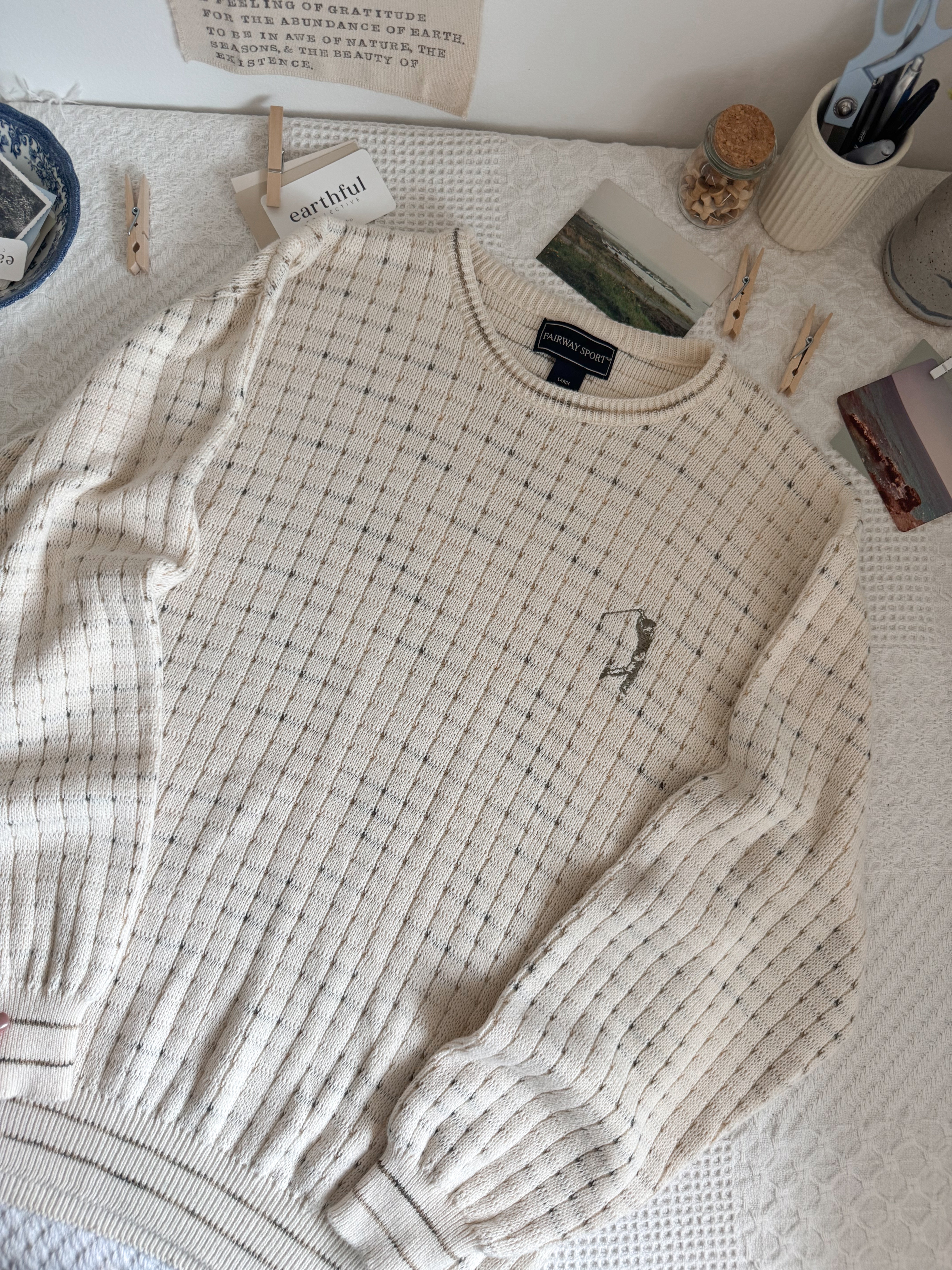 The Creamy Golf Sweater (XL)
