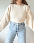 The Creamy Ribbed Sweater (L)
