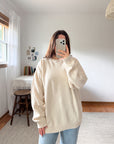 The Creamy Ribbed Sweater (L)