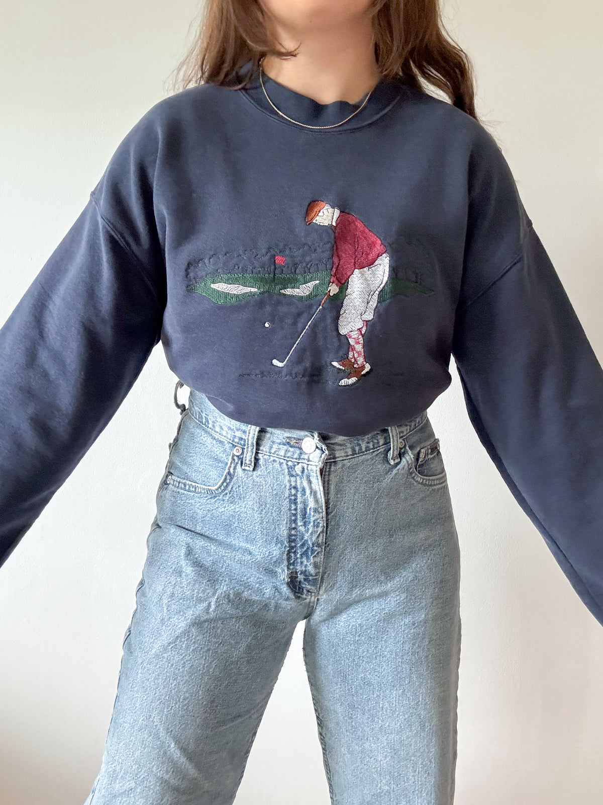 The Navy Golfer Crewneck (L)