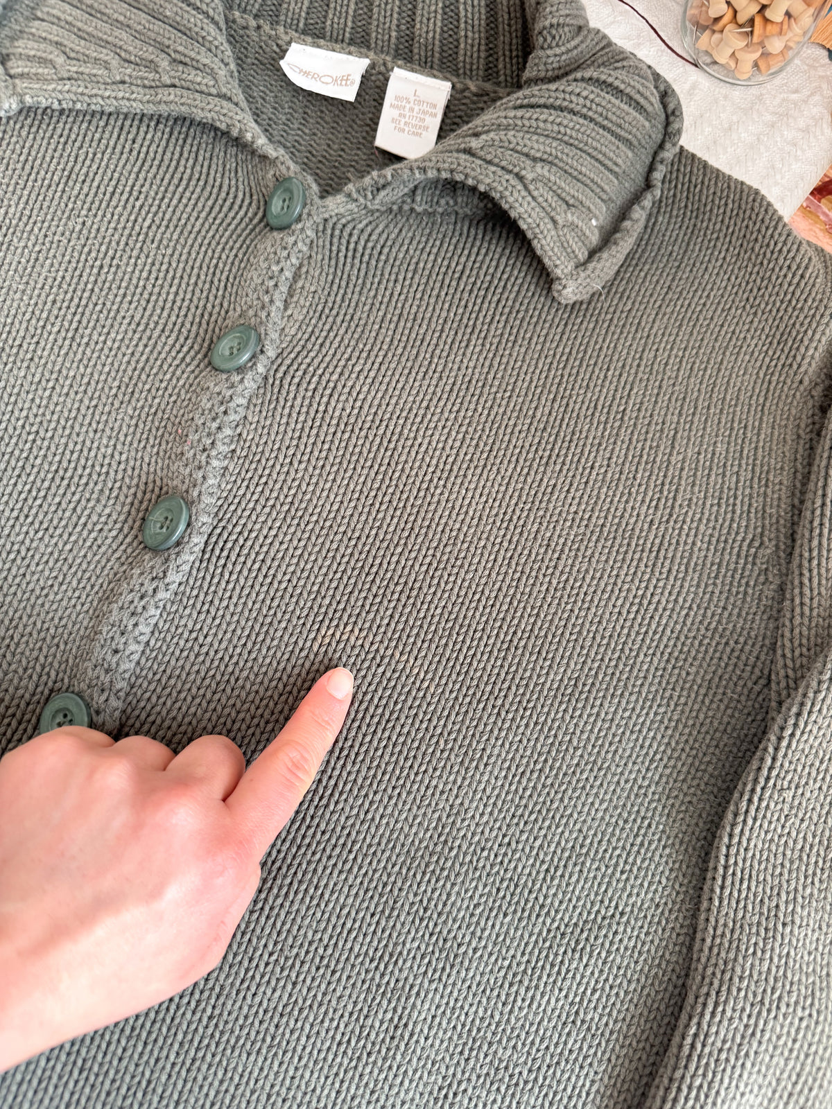 The Cozy Moss Cardigan (L)