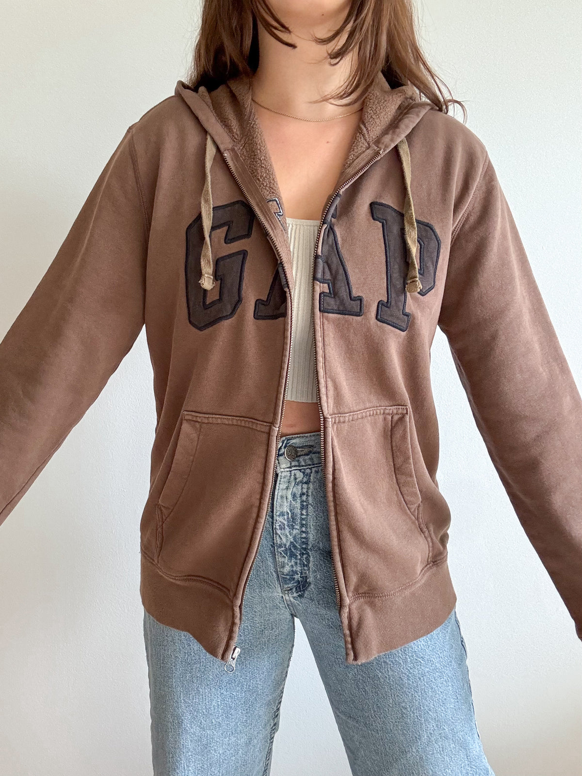 The Mocha Gap Hooded Zip Up (L)