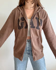 The Mocha Gap Hooded Zip Up (L)