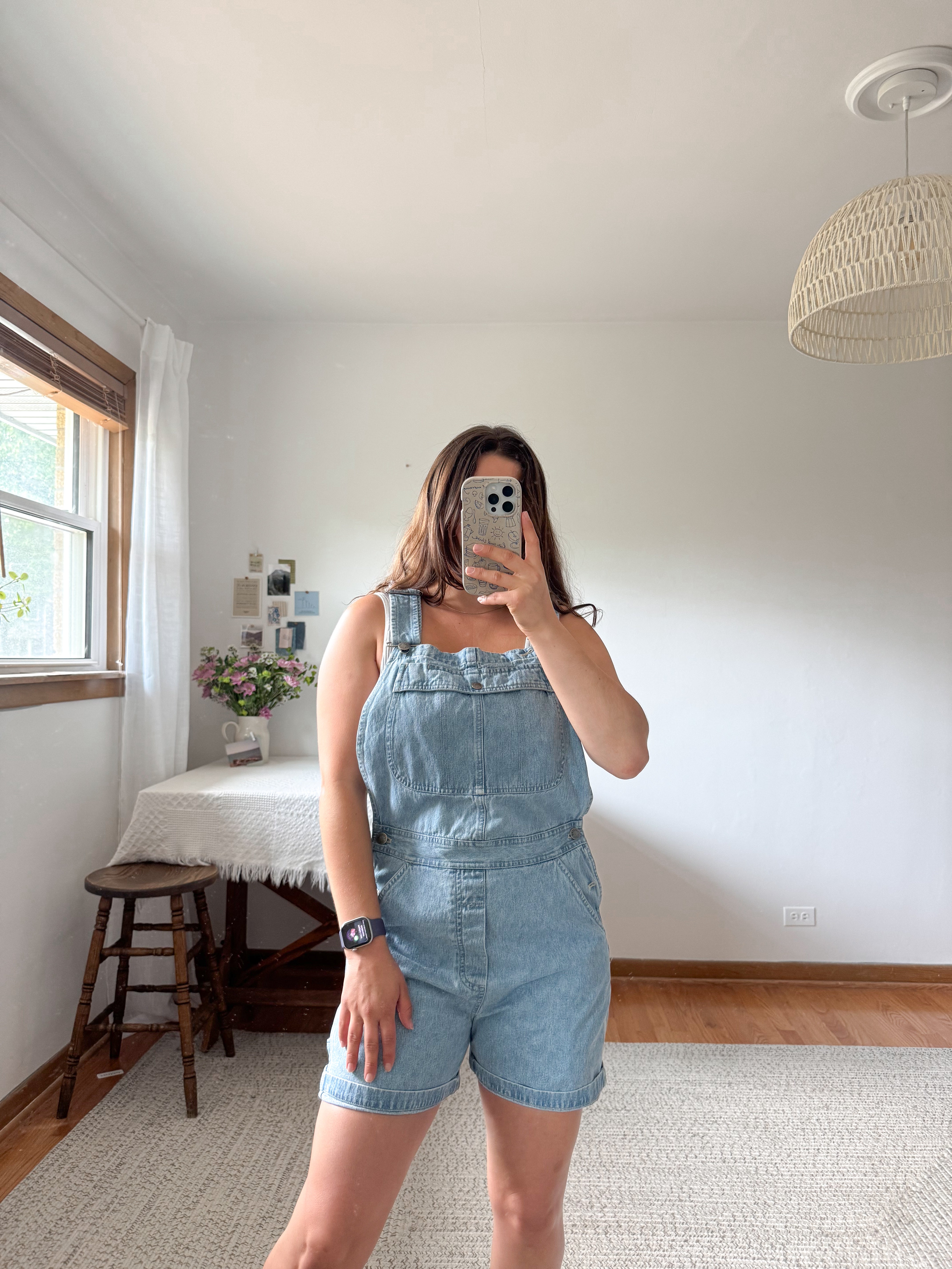 The Riveted Lightwash Shortalls (S)