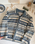 The Fair Isle Blue Toned Cardigan (L)