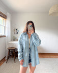 The Denim Flannel Button Up (L)
